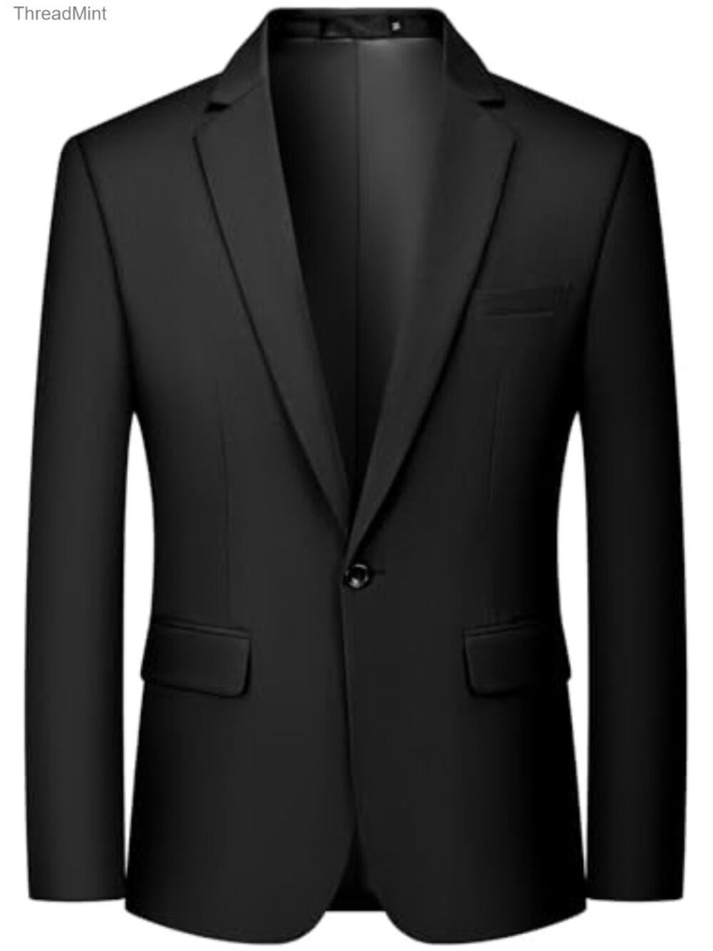 MAGE MALE Men's One Button Suit Jacket Elegant Solid Color Blazers Slim Fit